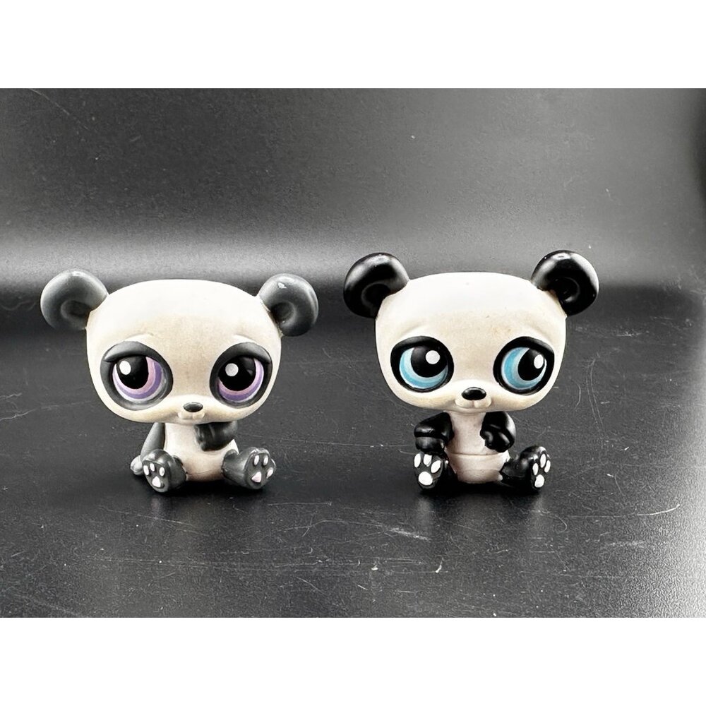Littlest Pet Shop Pet Pairs Panda #89 & Panda #90 Twin Bears 2005 G1 AUTHENTIC